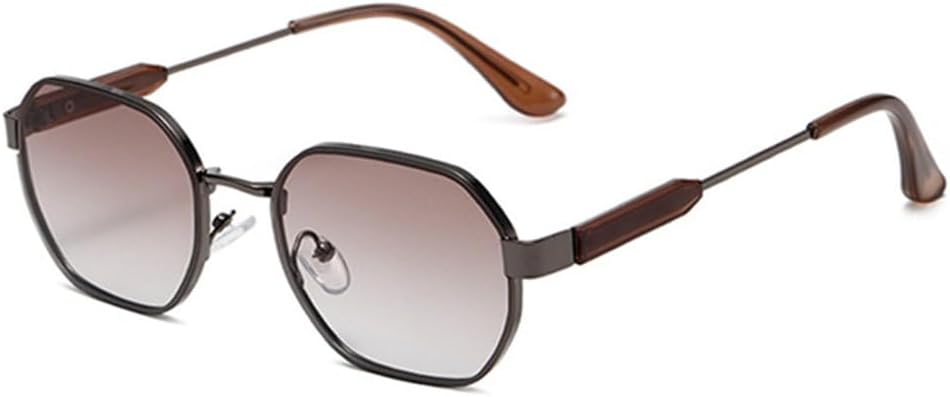 

Ретро-солнцезащитные очки Polygon для женщин, модные градиентные очки с защитой от УФ-излучения UV400 для мужчин, трендовые темно-зеленые солнцезащитные очки TYUVIVO, Gun Tea Gradient