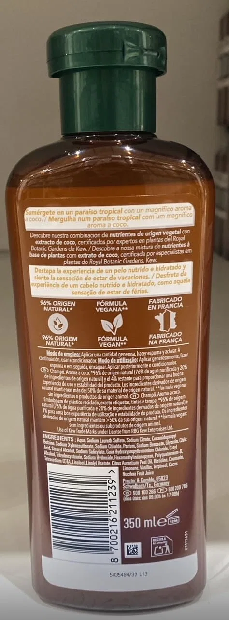 Увлажняющий шампунь Herbal Essences с ароматом кокоса, 350 мл Herbal Essences — фото 2