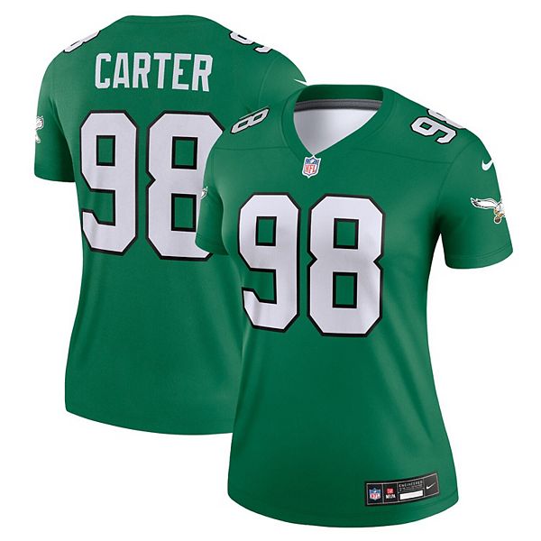 

Женская футболка Jalen Carter Kelly Green Philadelphia Eagles Legend Nike, Зеленый, Женская футболка Jalen Carter Kelly Green Philadelphia Eagles Legend Nike