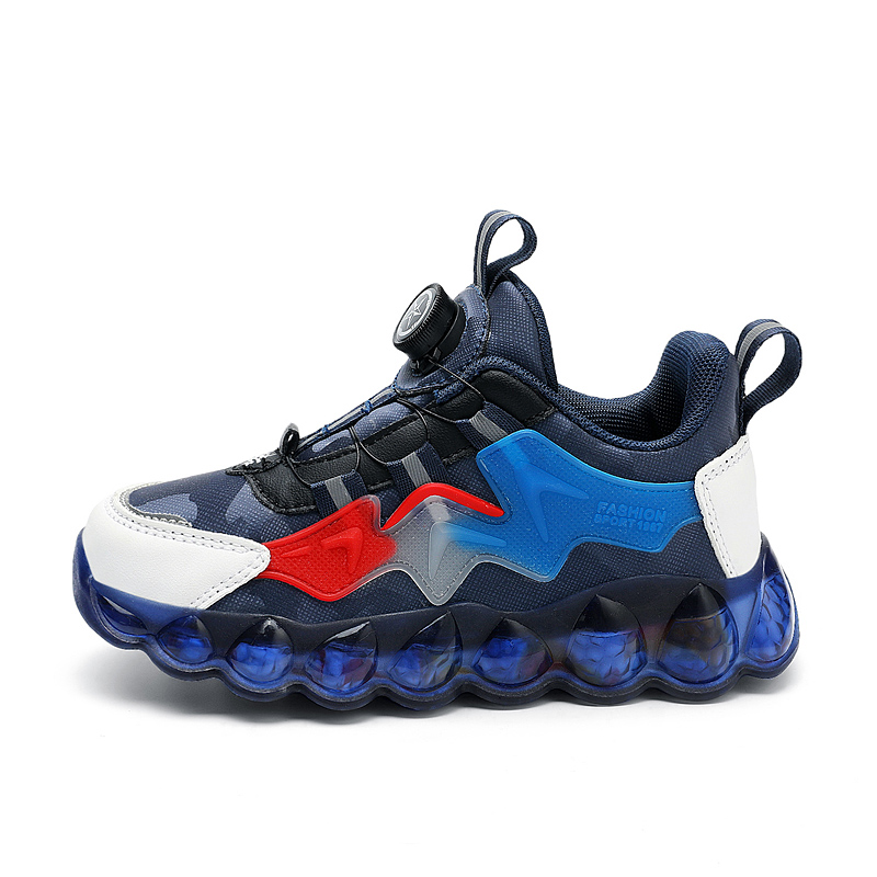 

Противоскользящие, амортизирующие, дышащие, быстросохнущие, сбалансированные, отводящие влагу, низкие повседневные кроссовки для детей Peter pan, синий