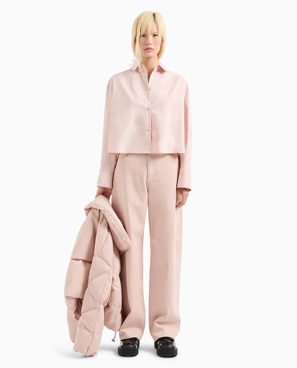 

Женские джинсы J38 с широкими штанинами и завышенной талией Armani Exchange, цвет Rosa Claro