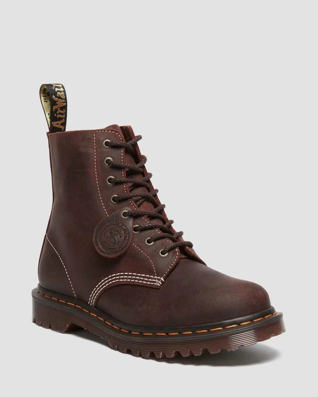 Ботинки Dr. Martens England Wax на шнуровке, коричневый
