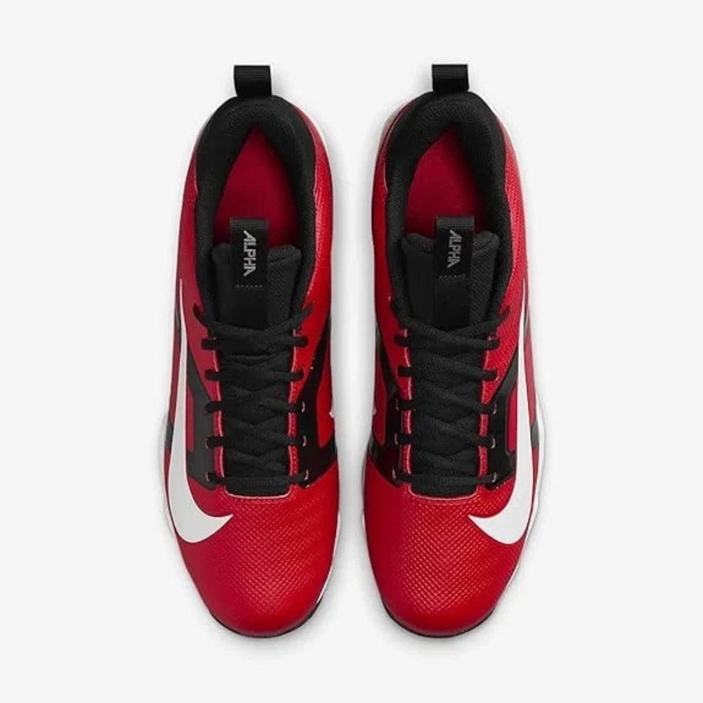 Футбольные бутсы Nike Alpha Menace 4 Shark FN0028-600 мужские, красно-белые, UWU833 Nike, красный — фото 3