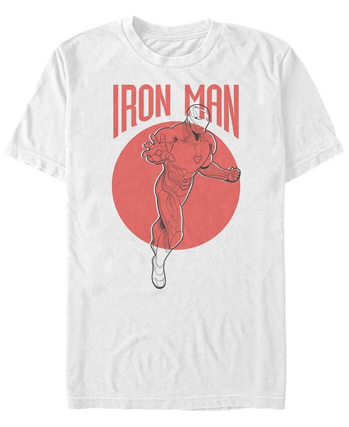 

Мужская футболка с короткими рукавами в стиле поп-арт Marvel Avengers Endgame Iron Man Fifth Sun, белый