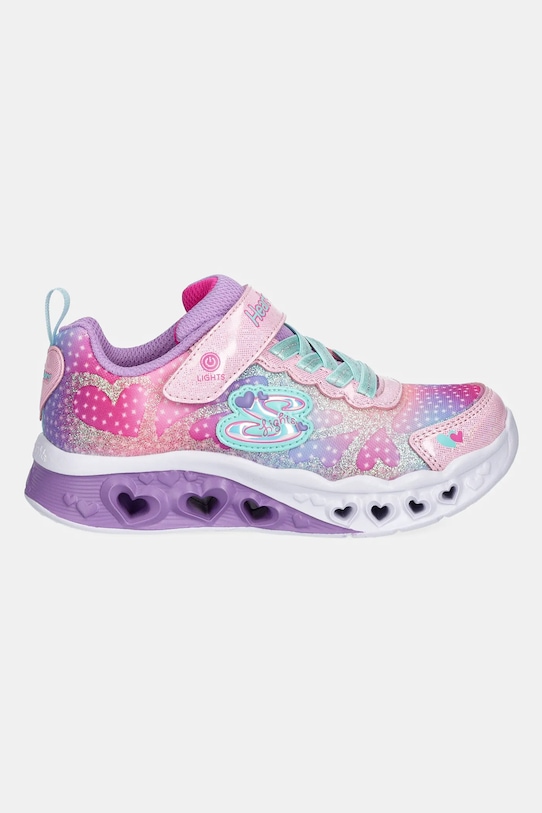 Детские кроссовки Flutter Heart Lights Skechers, розовый — фото 2