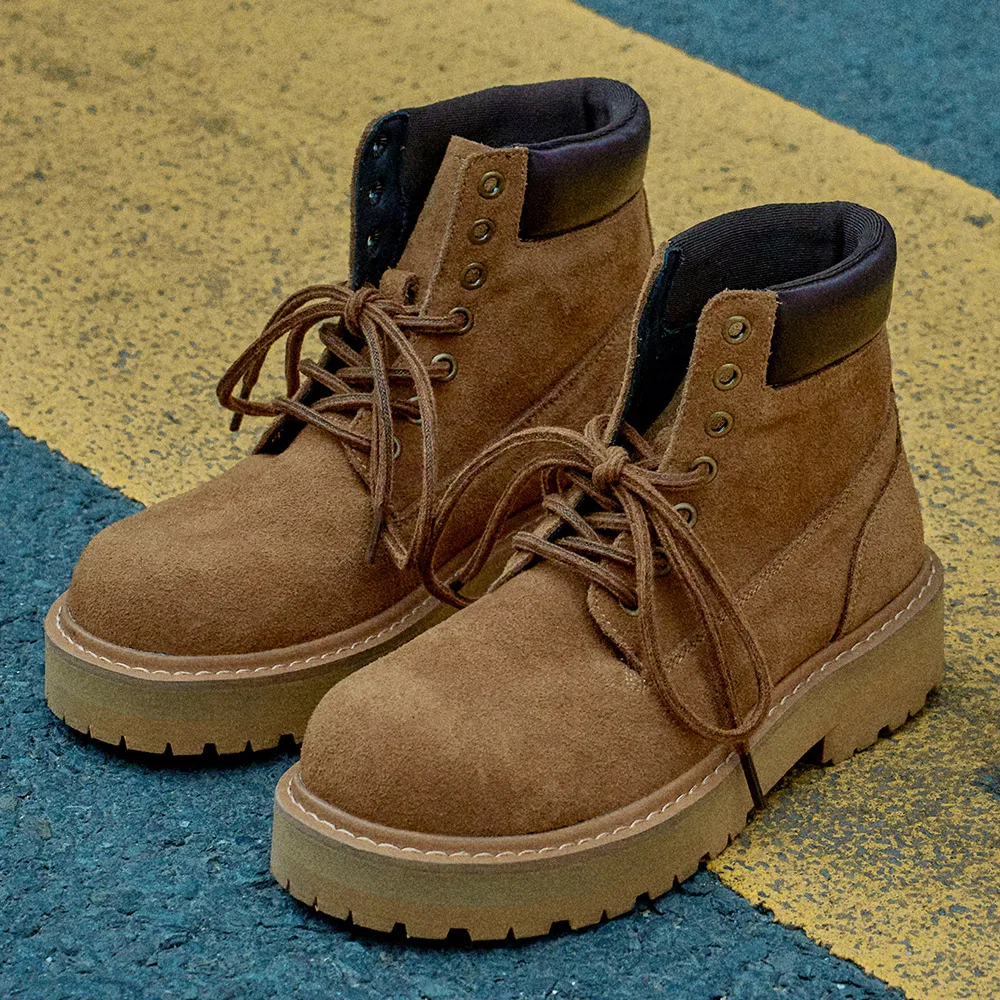 Мужские 7-дырочные ботинки Cameron Suede на подошве Air Commando Camel от Wetheroad