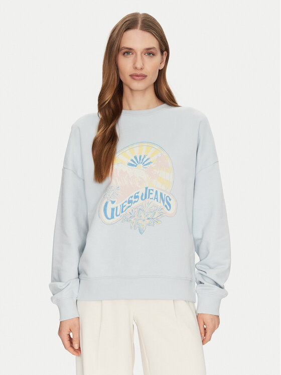 

Толстовка обычного кроя W5GQ16 K68I4 Guess Jeans, голубой