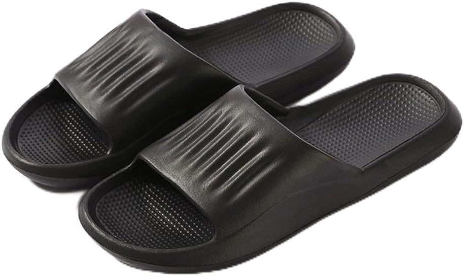 

Женские и мужские пляжные шлепанцы BYDZKJ, летние слайдеры-сандалии, тапочки с открытым носком из ЭВА, мягкие тапочки для ванной, бассейна и душа, противоскользящие шлепанцы для дома и улицы, черный