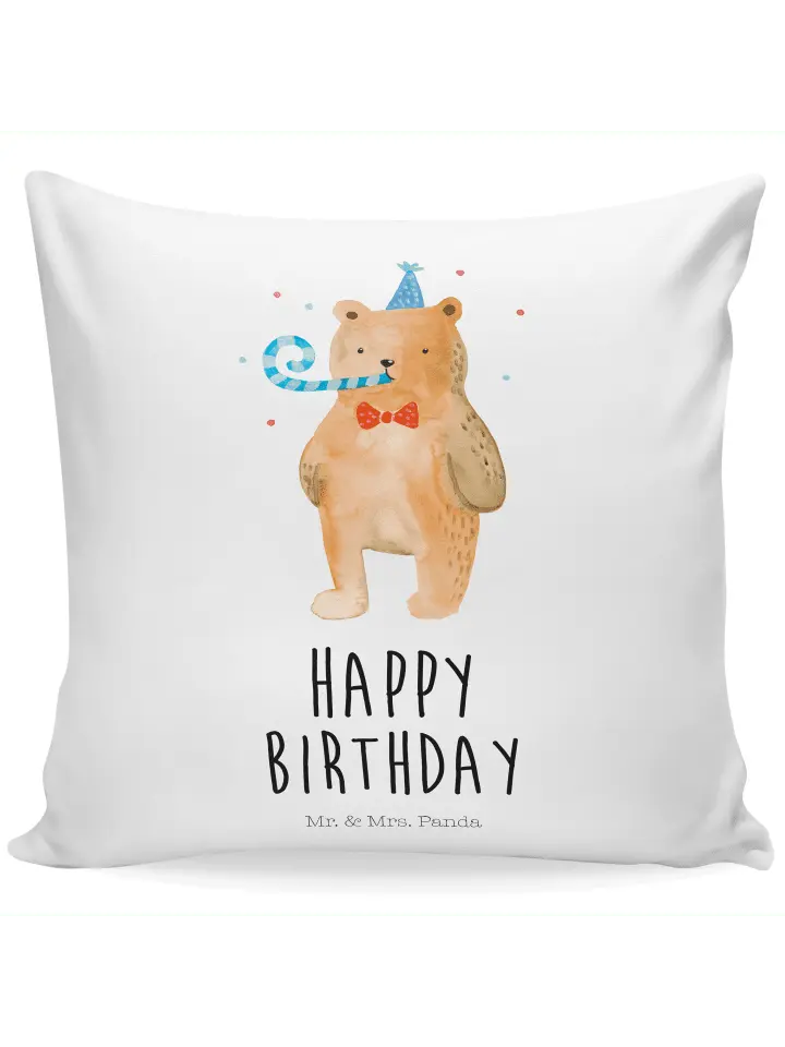 

Подушка Mr & Mrs Panda 40x40 Bär Geburtstag, белый