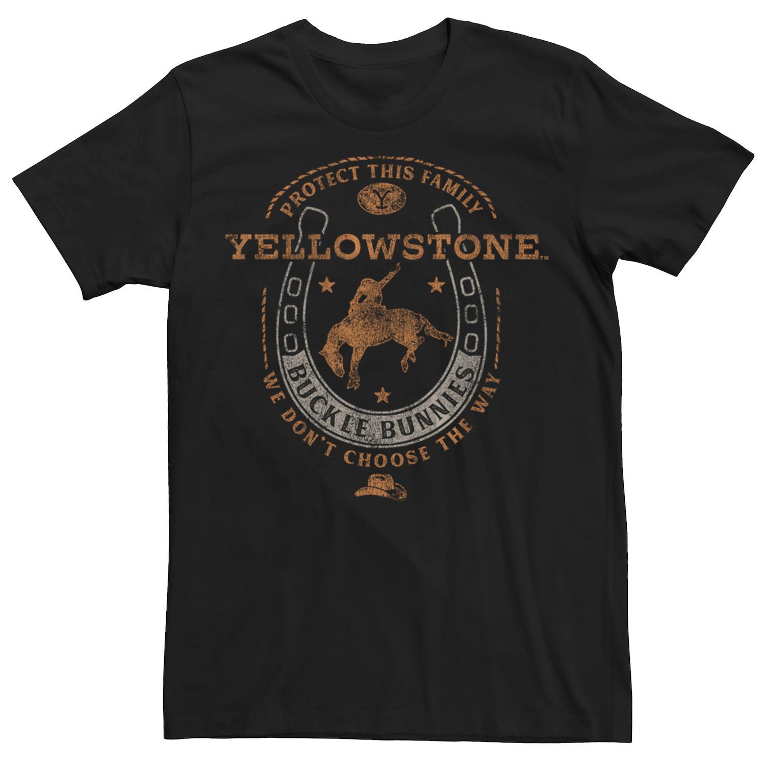 

Мужская футболка Yellowstone Horseshoe Family со значком Licensed Character