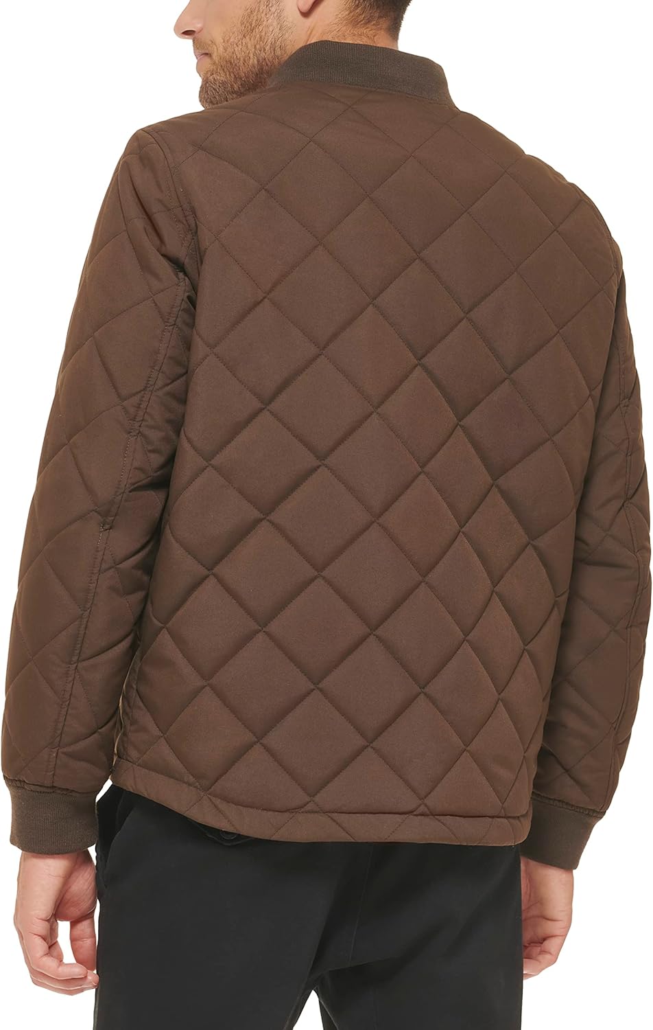 Мужская стеганая куртка-бомбер Levi's с открытым низом, Dark Brown — фото 2