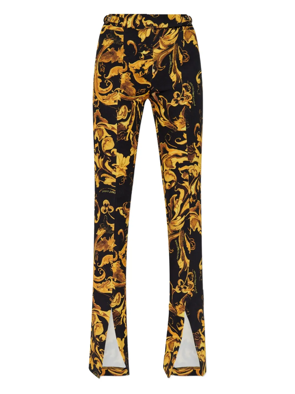 

Брюки с принтом «барокко» и разрезами по низу Versace Jeans Couture, черный