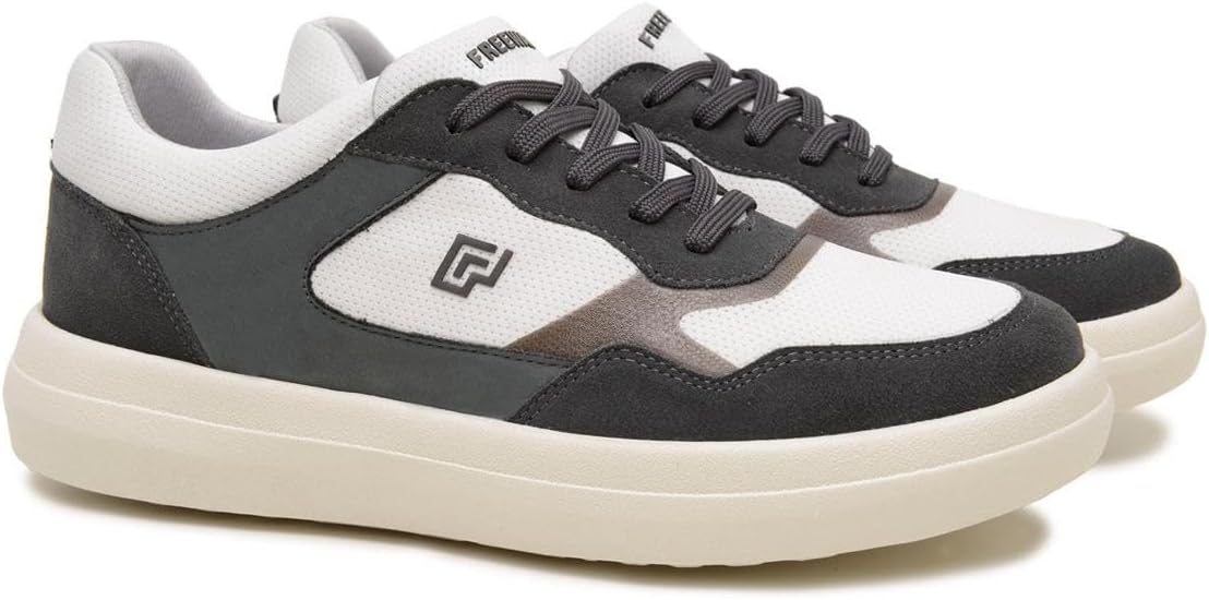 

Мужские легкие повседневные кроссовки Freeway - Модель E-Move01 - Верх из натуральной кожи и замши, дышащая тканевая подкладка, ультралегкая подошва EVA, амортизирующая стелька - удобная обувь для ежедневной ходьбы, серый