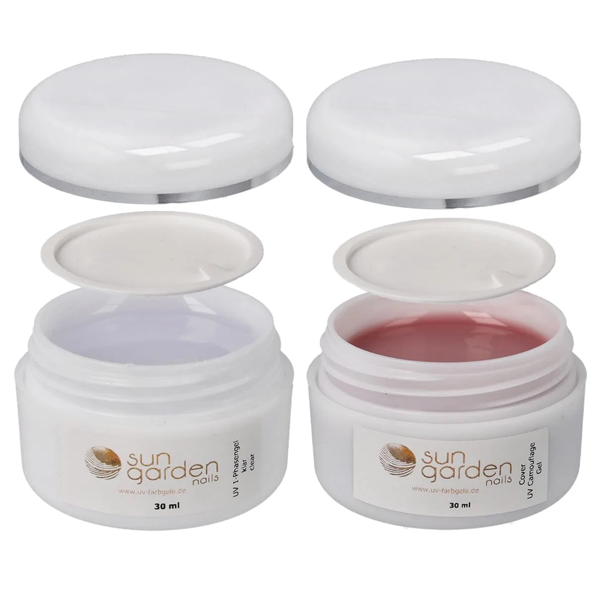 Набор гелей для ногтей Sun Garden Nails: 1-фазный гель и УФ-камуфлирующий гель Sun Garden Nails — фото 3