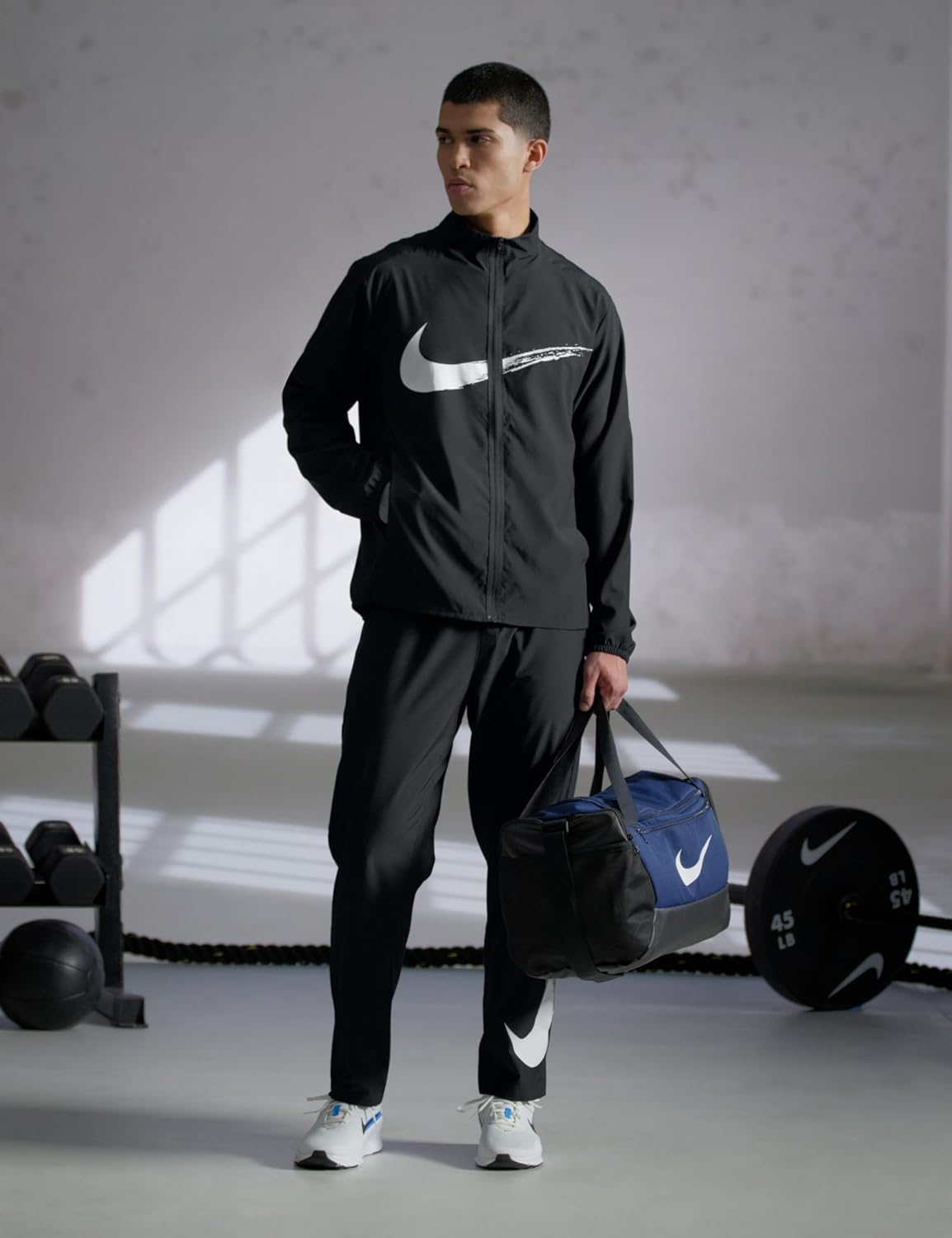 Мужские тренировочные кроссовки Nike Flex, белый/черный/синий — фото 3