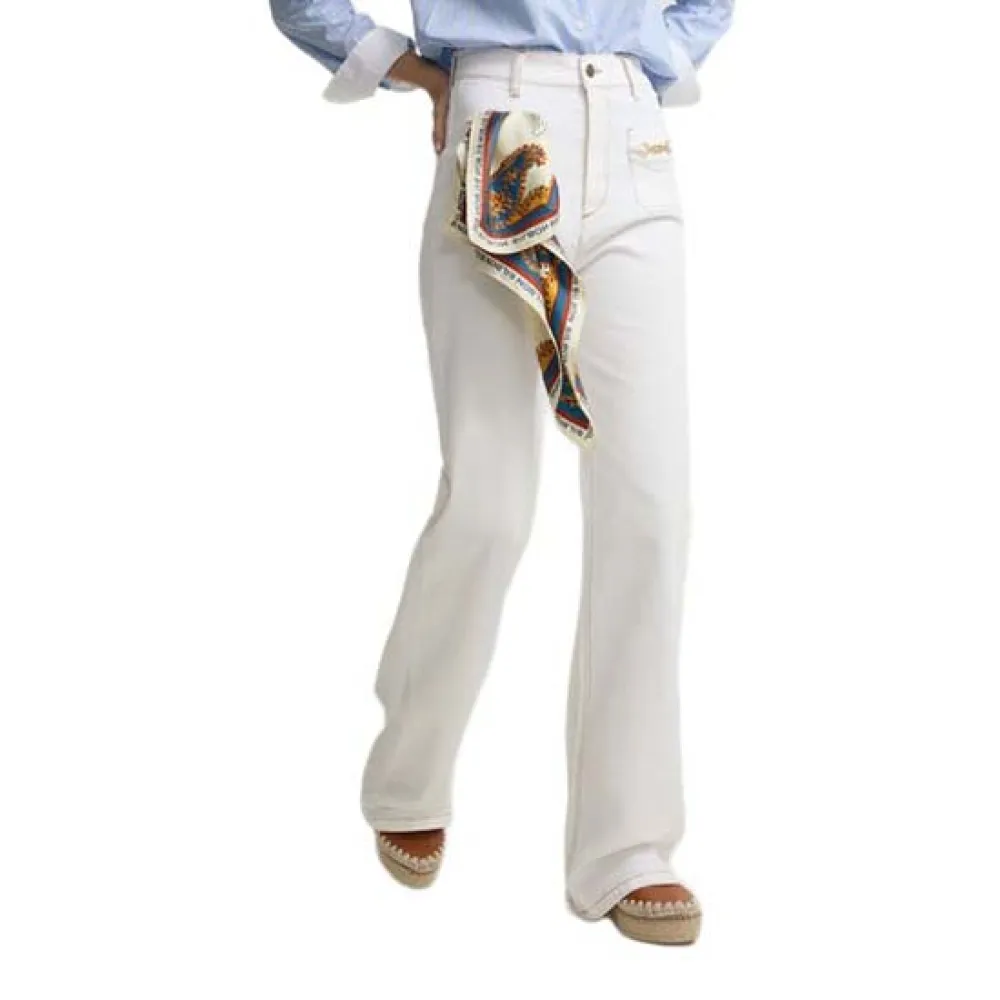 

Silbon 2040901052 Buckles jeans, белый