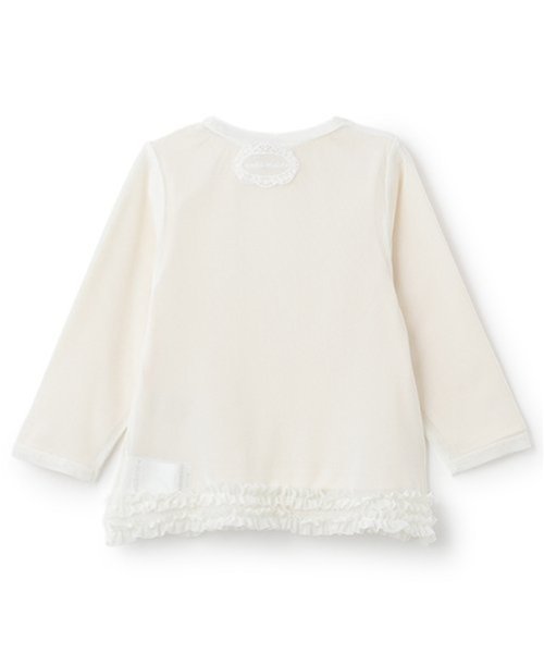 Прозрачная многослойная футболка с длинными рукавами Petit main, Off white — фото 3