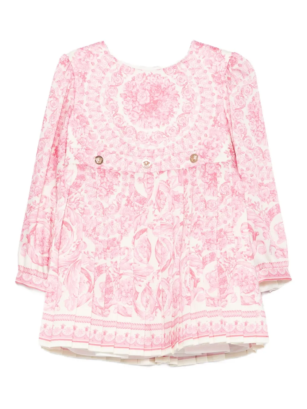 

Платье с цветочным принтом Versace Kids, розовый