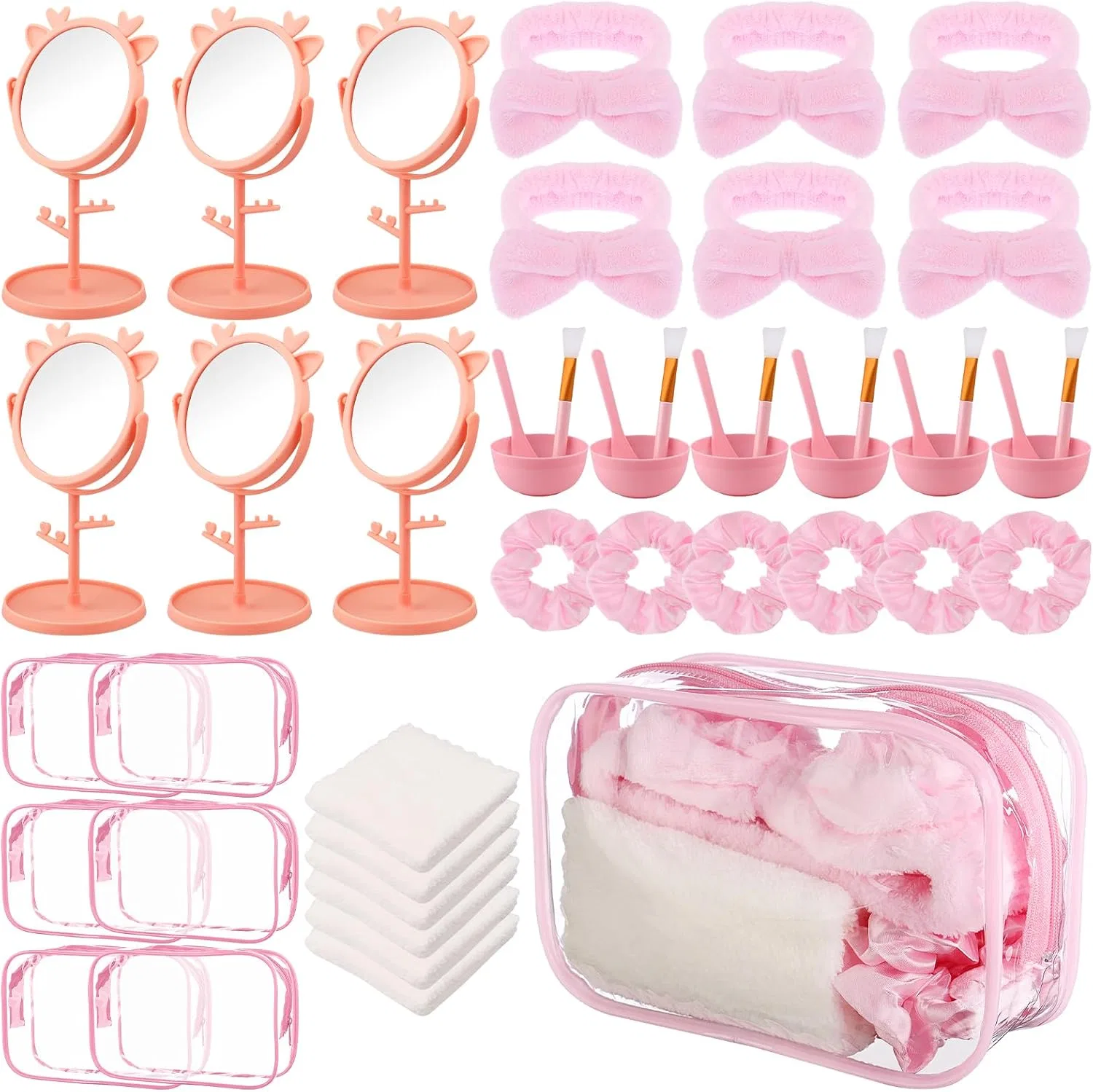Набор для спа-вечеринки для девочек, 48 предметов Yxsjas, Set Of Washcloth And Mixing Bowl