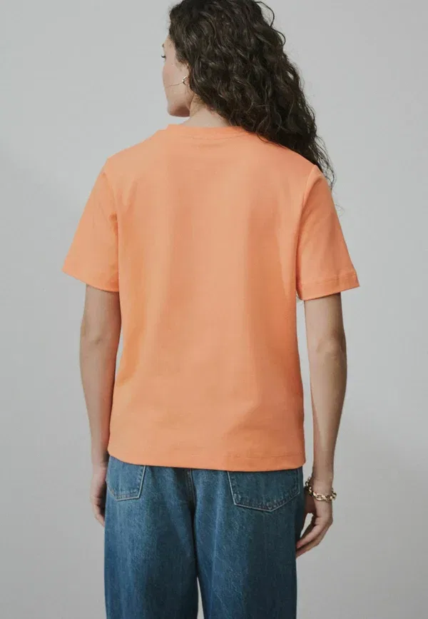 Футболка Regular Fit, Next, модель Heavyweight Short Sleeve Crew Neck T-Shirt, оранжевый — фото 3