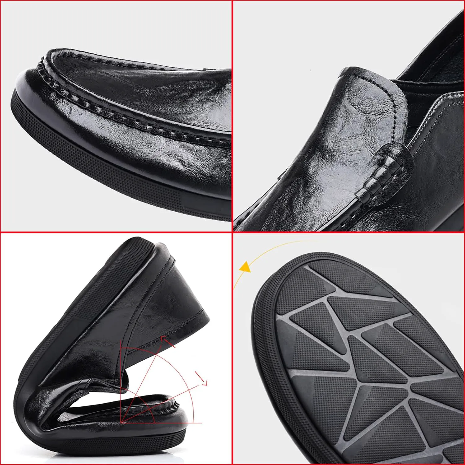 

Мужские кожаные слипоны на плоской подошве, повседневные лоферы, модная ручная строчка, закругленный носок, нескользящие, низкие, удобные, с монетницей, для вождения, прогулок, работы и делового стиля GLBDU, черный