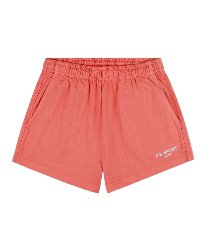 

Хлопковые шорты цвета пустынной розы с эластичным поясом Sporty & Rich, розовый