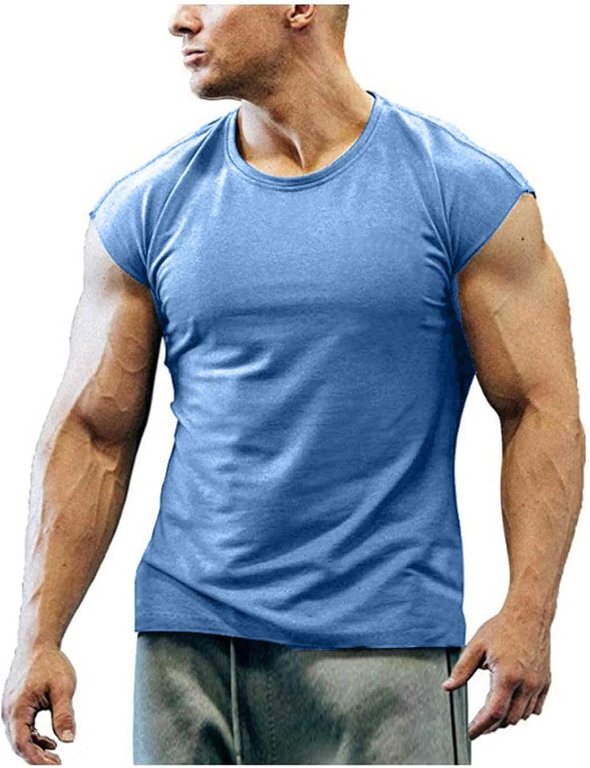 Майка мужская, синяя, Regular