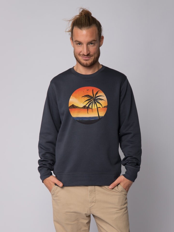 

Толстовка wat Apparel Sunset on palm beach, цвет india ink grey
