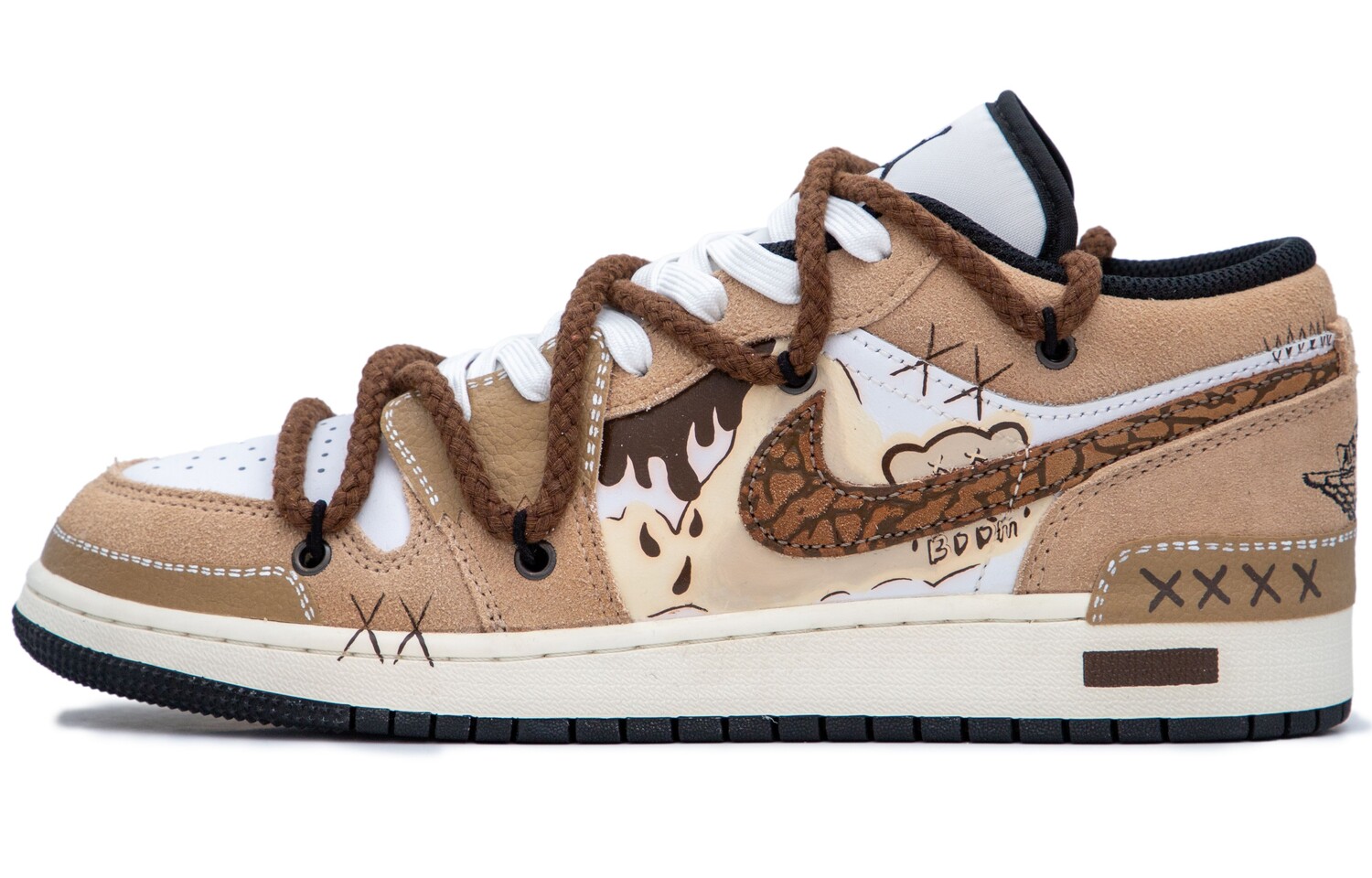 

Баскетбольные кроссовки Air 1 Vintage женские с низким верхом, белый/коричневый Jordan