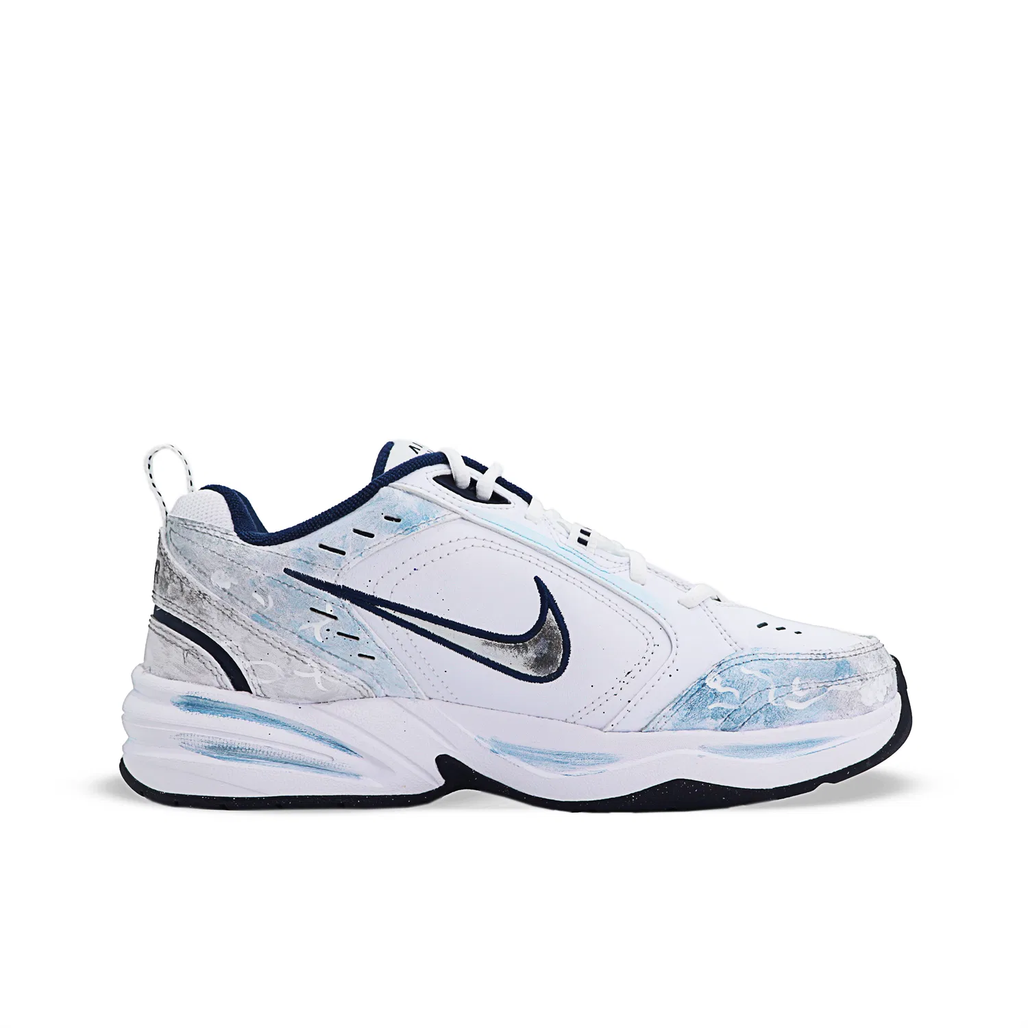 Кроссовки повседневные Nike Air Monarch 4 Grey White Blue — фото 4