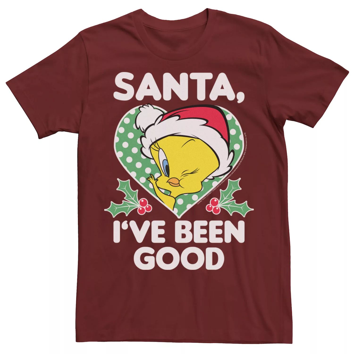 

Мужская футболка Looney Tunes Christmas Tweety Santa I've Been Good Tee Licensed Character