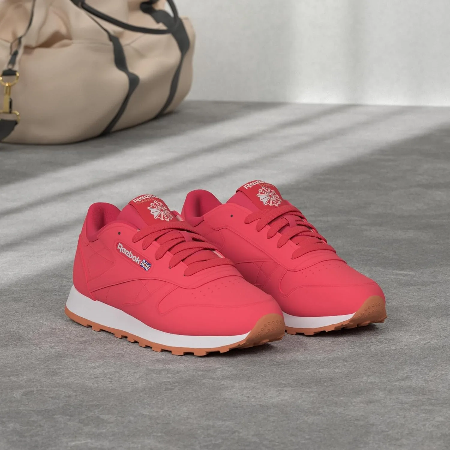 Кроссовки Reebok Unisex Klassiek Leer, красный — фото 2