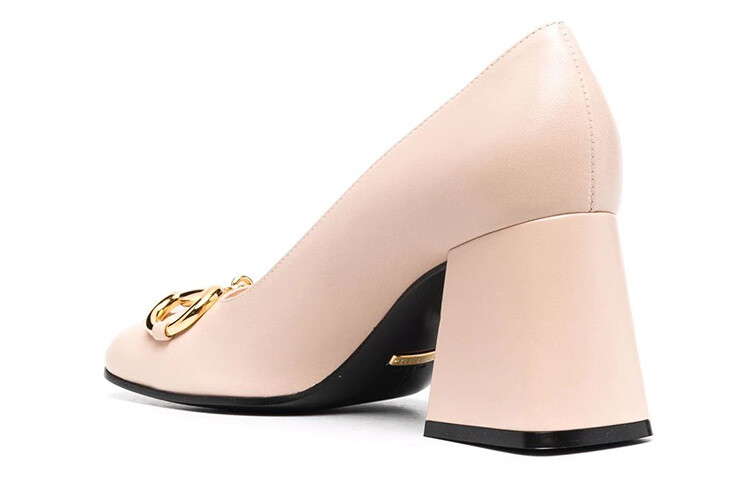Туфли женские Gucci Horsebit High Heels, розовый — фото 3