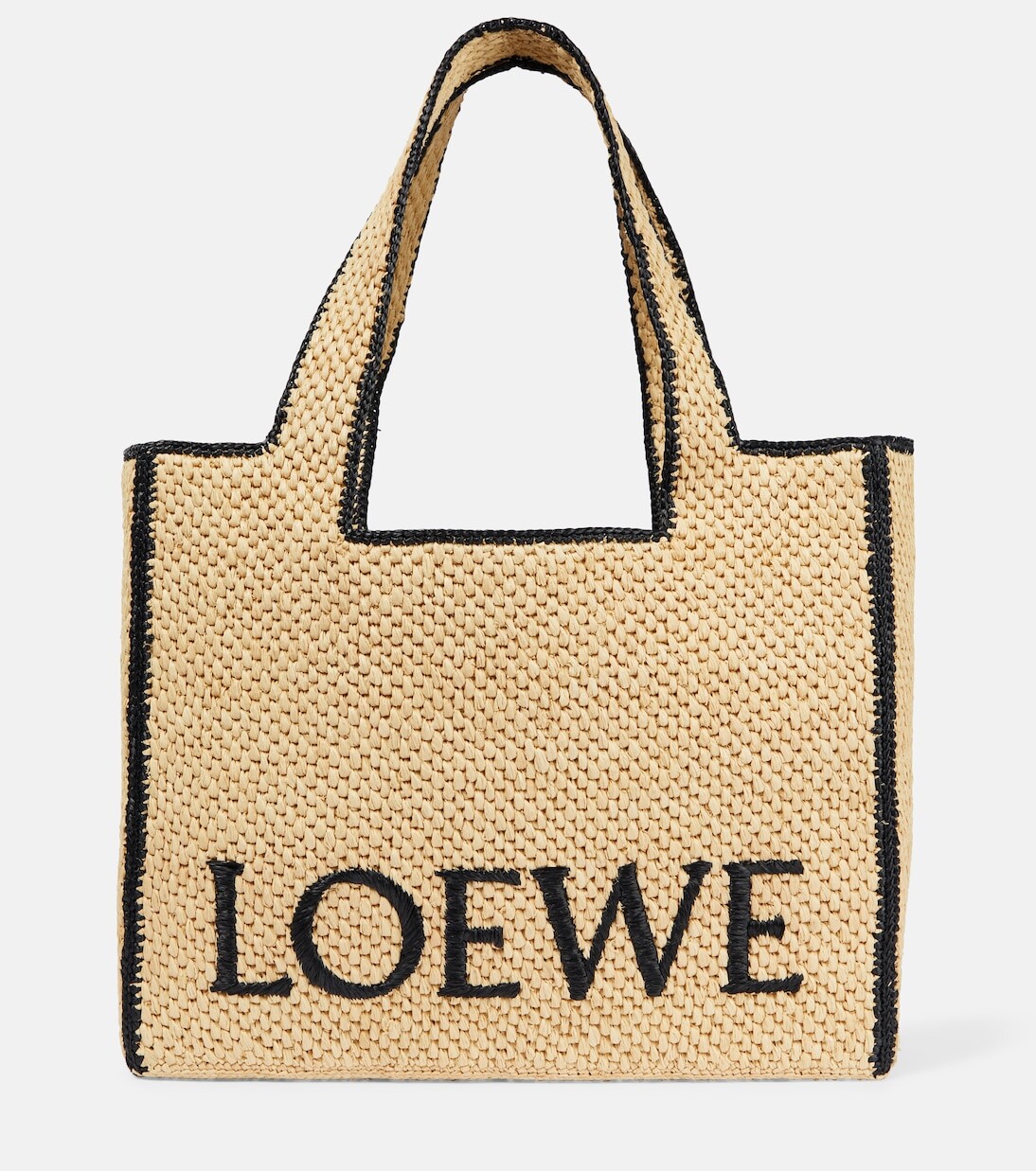 

Paula's ibiza большая сумка-тоут из рафии Loewe, бежевый