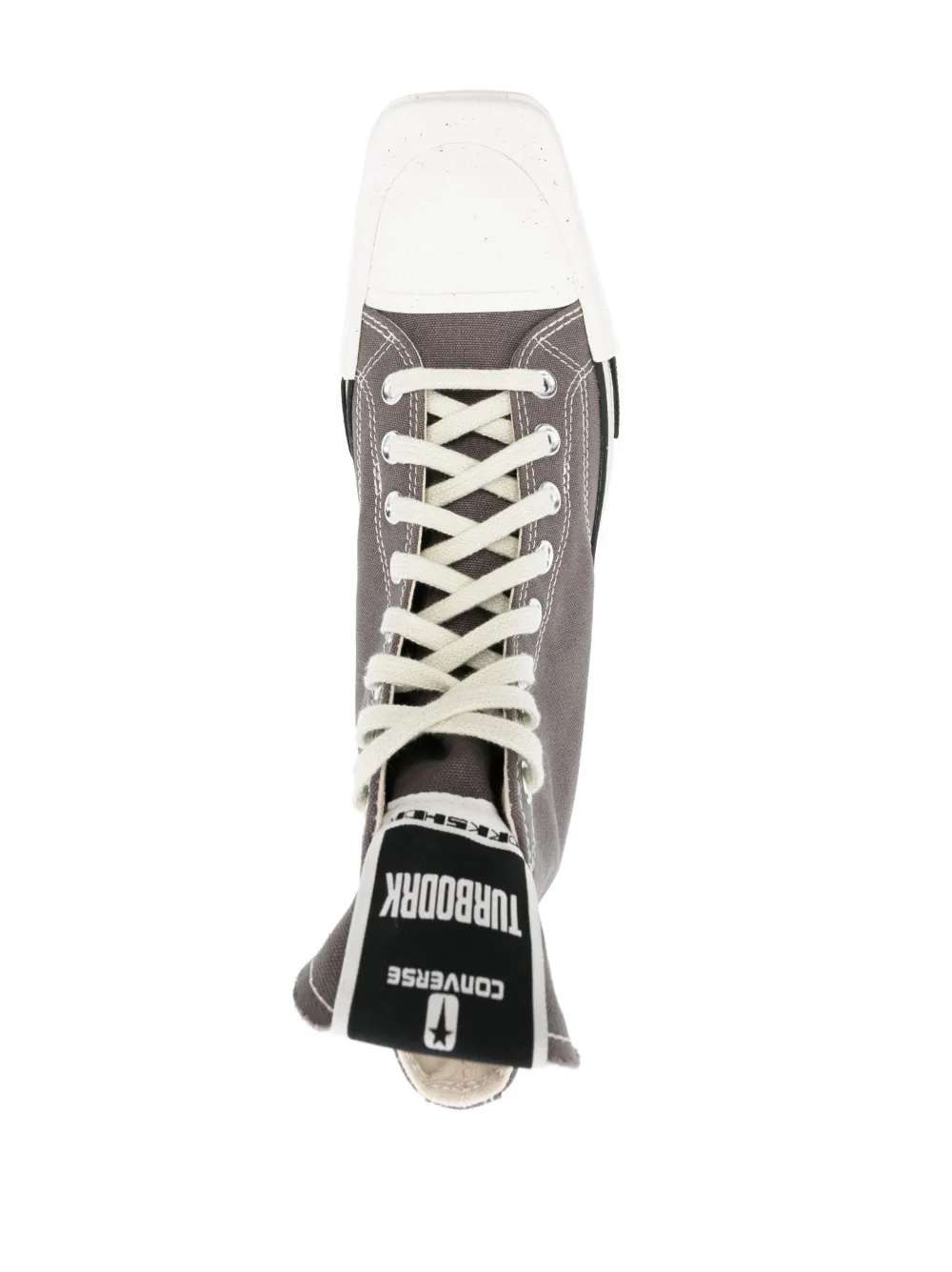 Высокие кроссовки Turbodrk из коллаборации с DRKSHDW Converse, серый — фото 4