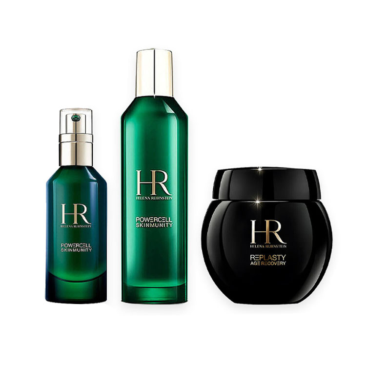 

HELENA RUBINSTEIN Набор средств для ухода за кожей green bottle serums+black bandages cream+new skin toner успокаивающий, подтягивающий, увлажняющий
