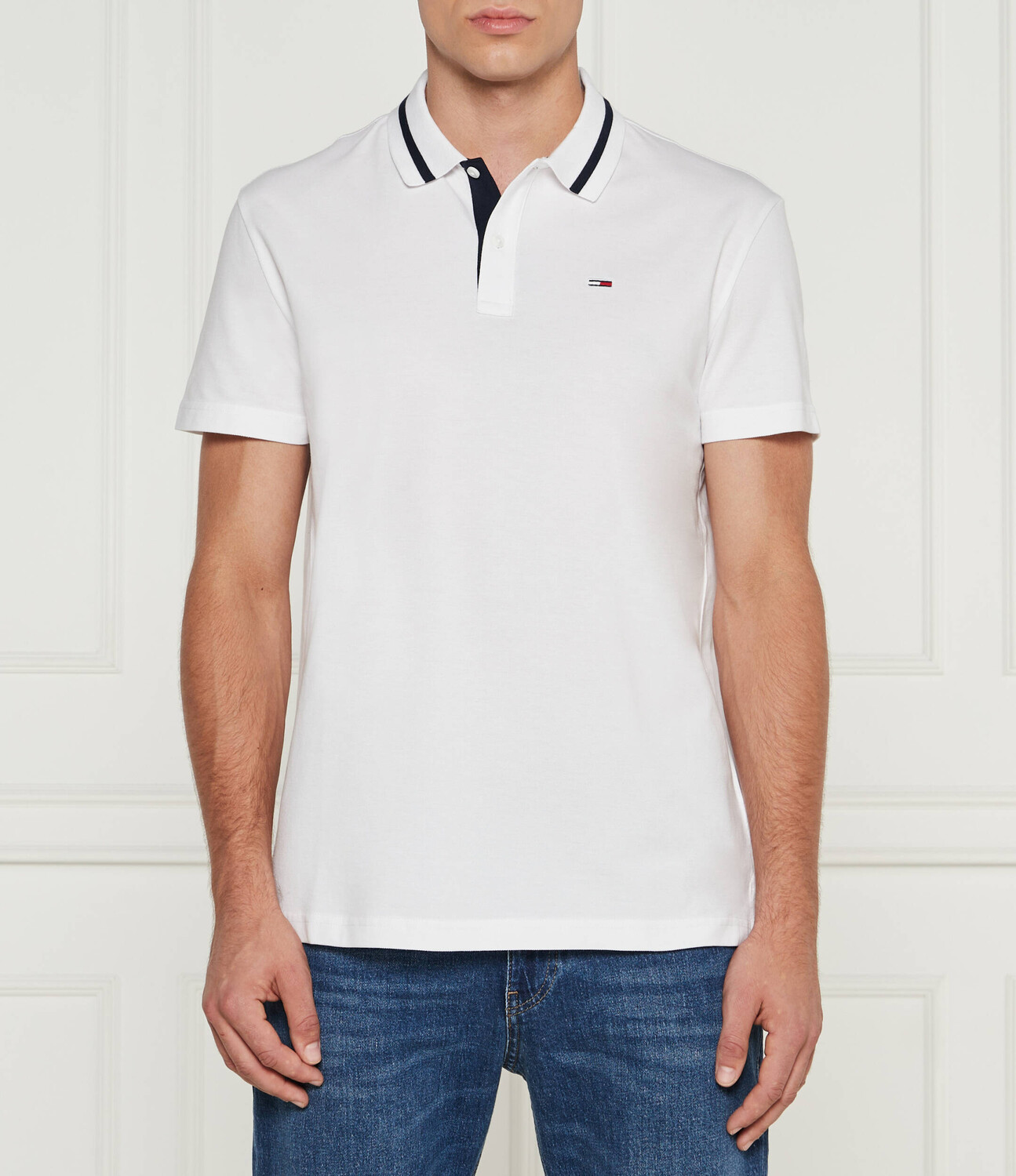 

Поло Tommy Jeans Regular Fit, белый