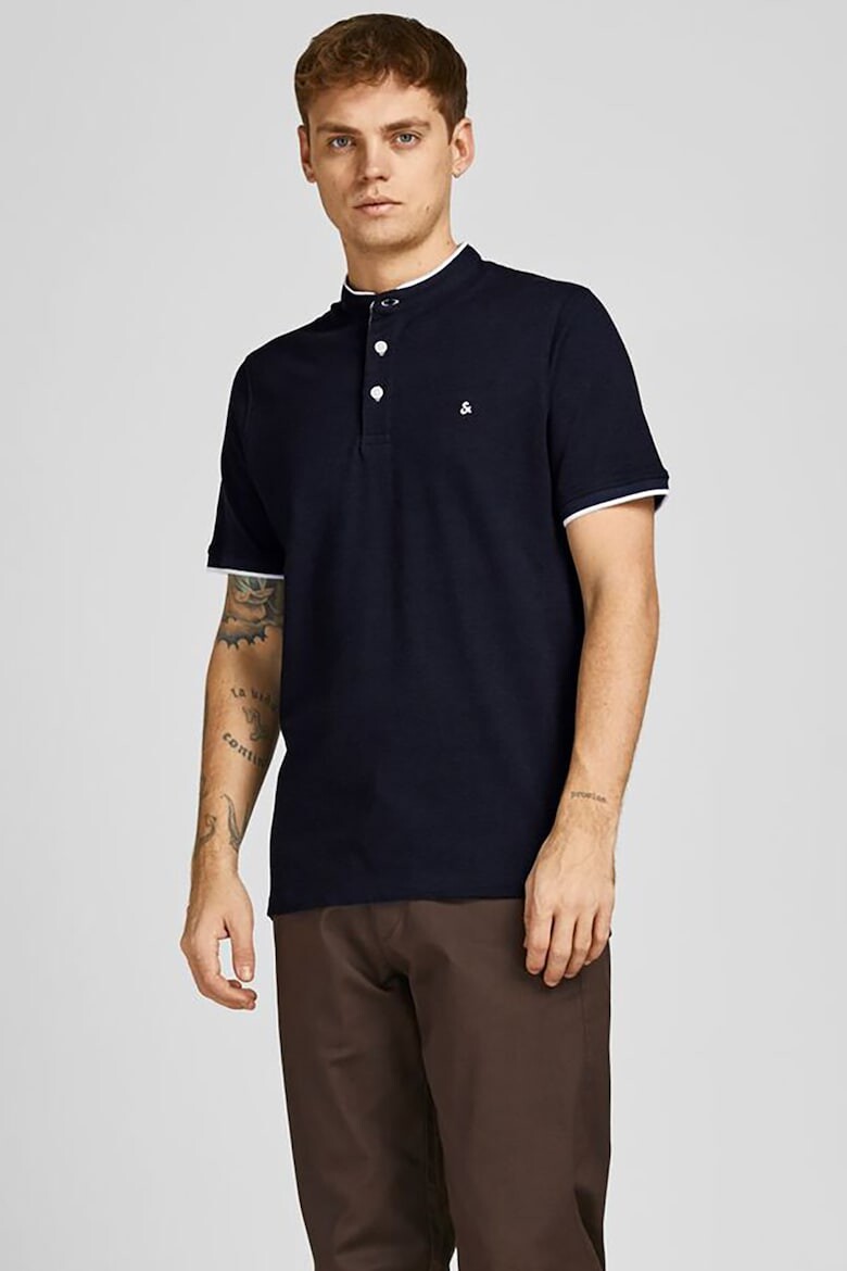 

Футболка Paulos из пике с логотипом Jack & Jones, синий