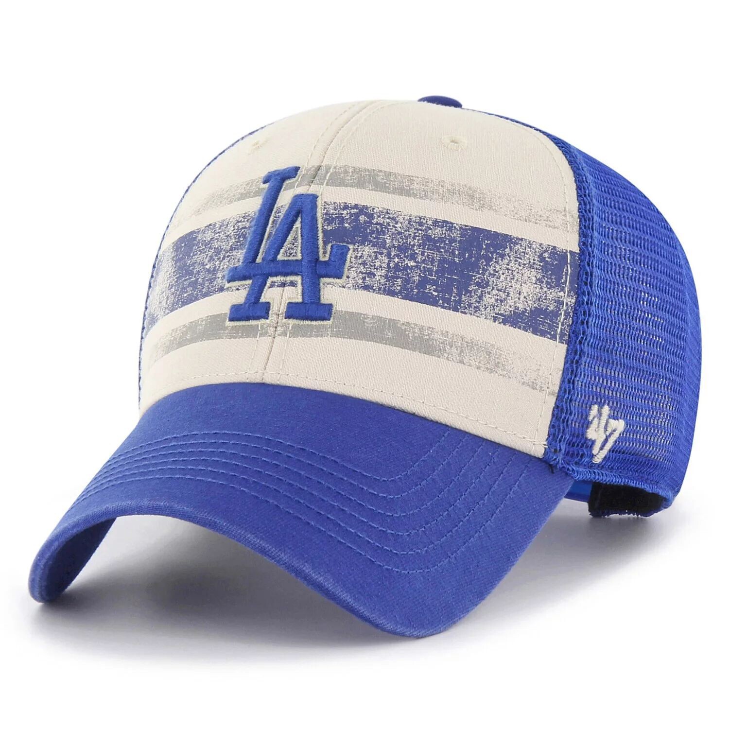 

Мужская регулируемая кепка кремового/королевского цвета Los Angeles Dodgers Breakout MVP Trucker '47