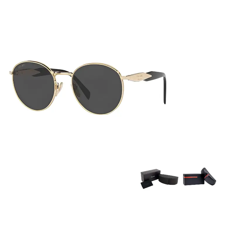 

PRADA Круглые солнцезащитные очки, Gold