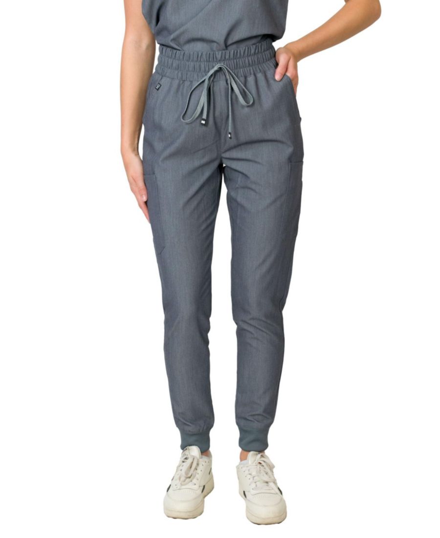 

Женские спортивные брюки Madison Mid-rise Slim Jogger Scrub Pant Medgear, Heather graphite