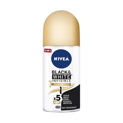 

Шариковый дезодорант Black & White Invisible Silky Smooth, 50 мл, 160 г, Nivea