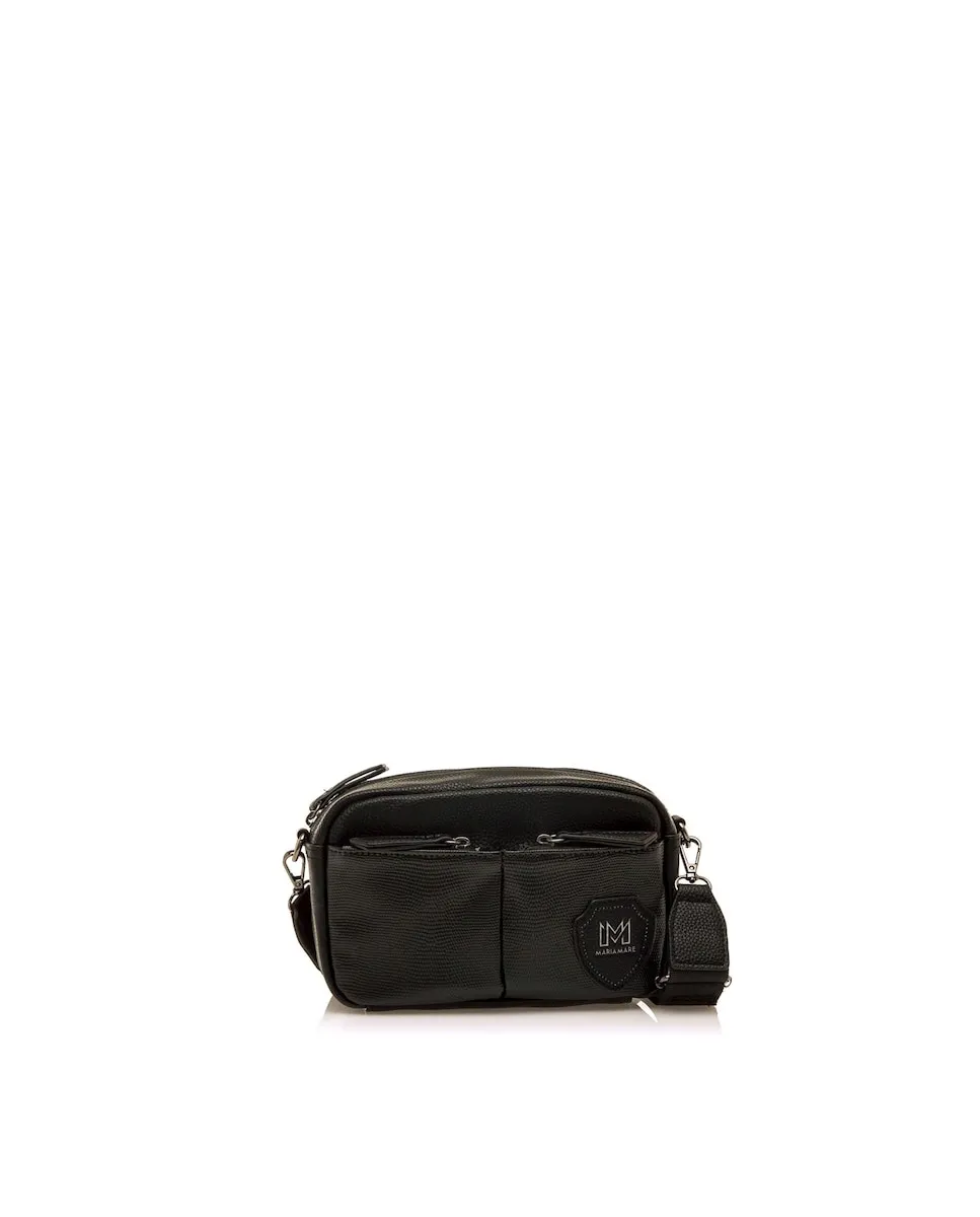

Женская сумка-бандо с металлизированным эффектом и двойным карманом Mariamare, черный