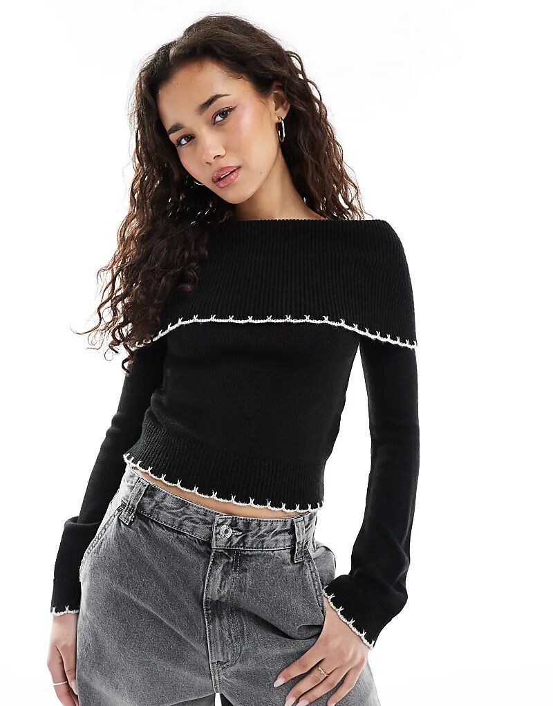 

Топ Miss Selfridge с узором «бардо» черного цвета