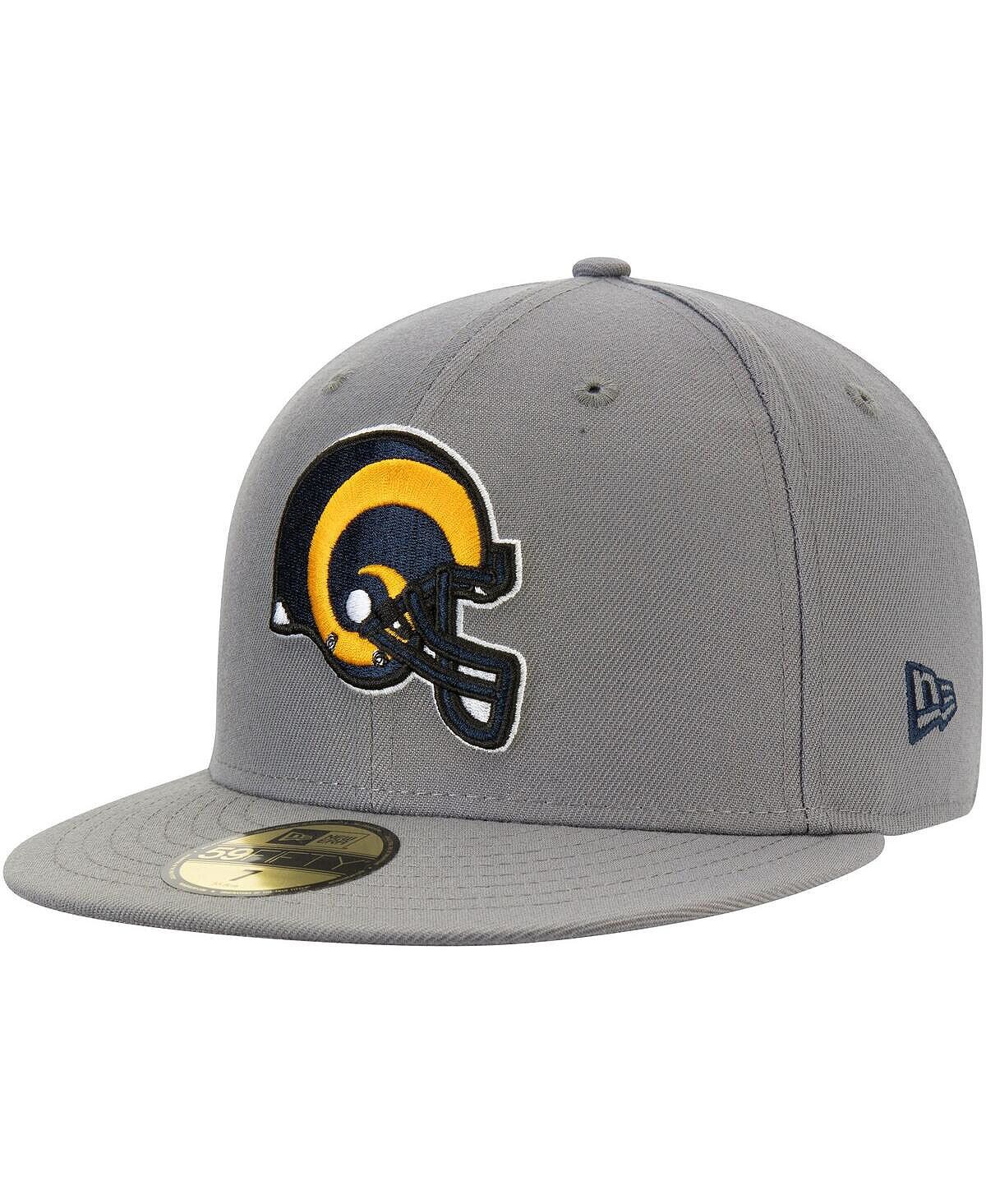 

Мужская графитовая приталенная шляпа Los Angeles Rams Throwback Logo Storm 59FIFTY New Era