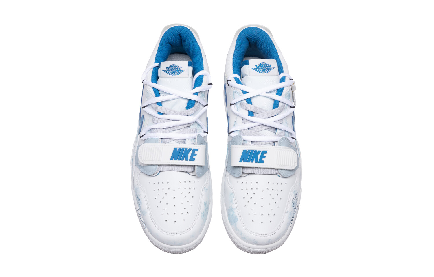 Кроссовки Jordan Legacy 312 Vintage Basketball Shoes Men Low-top White/Blue, белый/синий — фото 2