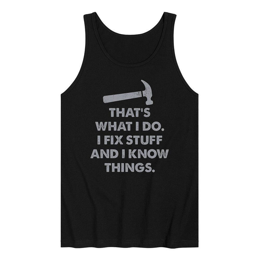 

Мужская майка Fix Stuff And I Know Things Licensed Character, черный