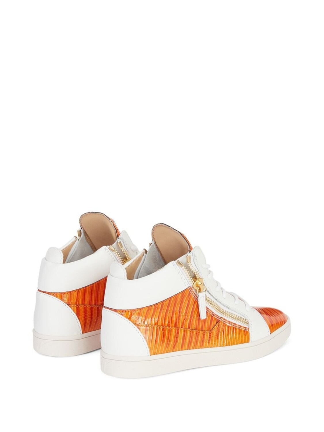 Кроссовки Kriss с тиснением под кожу змеи Giuseppe Zanotti, белый — фото 3