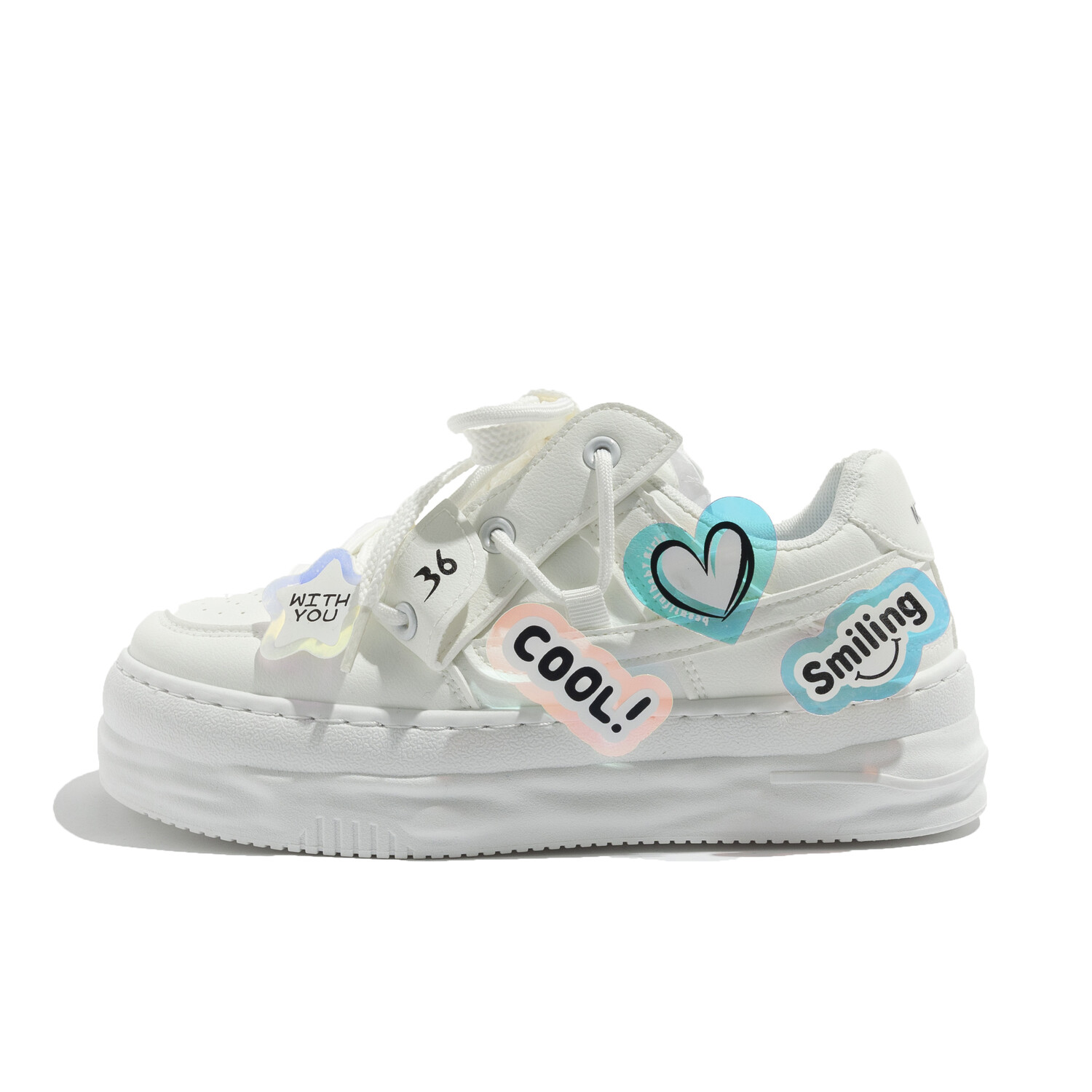 

Кроссовки MEAKKEA Skateboarding Shoes Women's Low-top, черный