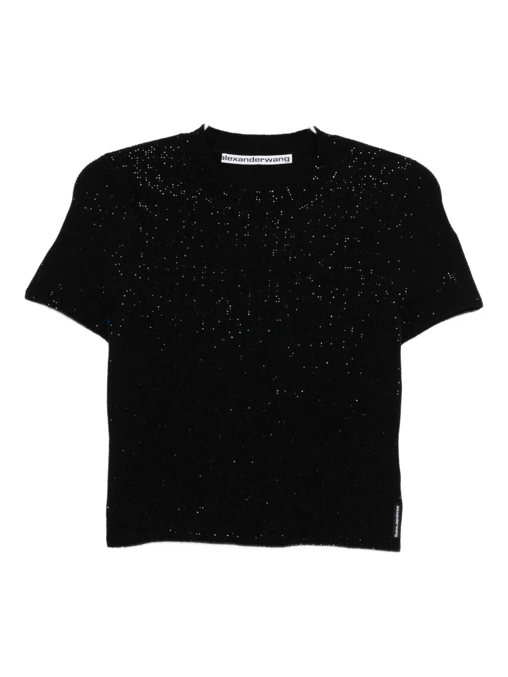 

Футболка, украшенная кристаллами Alexander Wang, черный